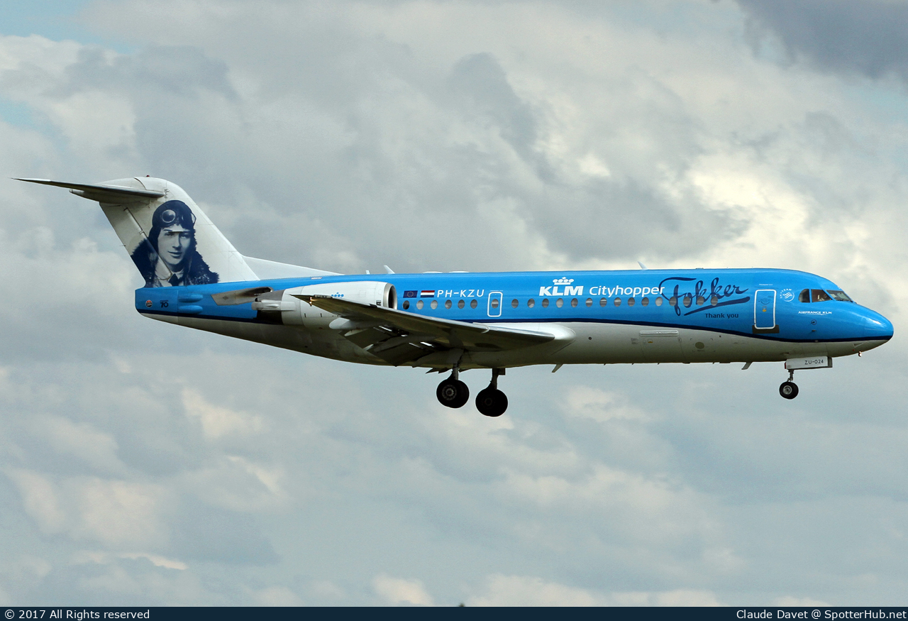 Photo of PH-KZU - Fokker 70 operated by KLM Cityhopper