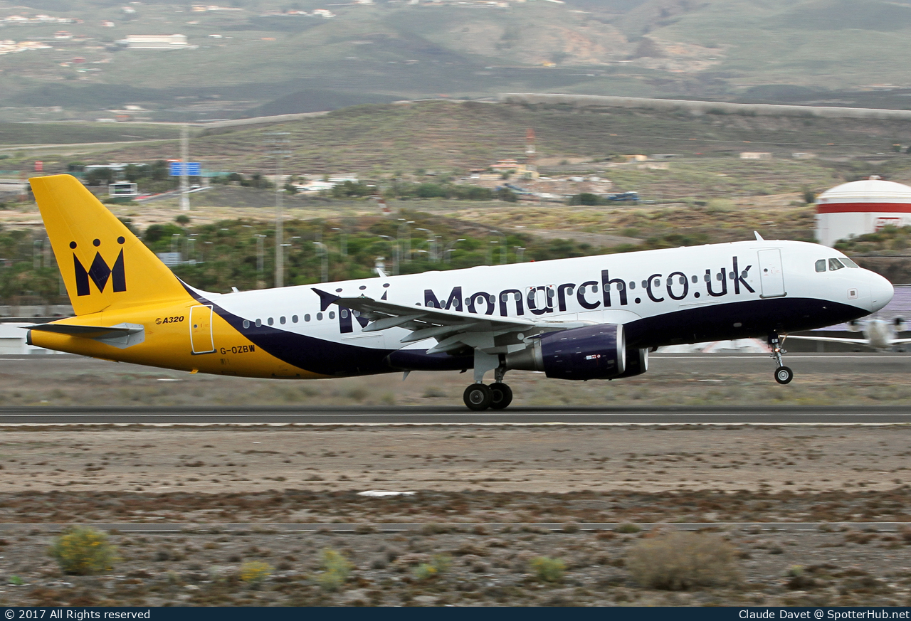 Photo of G-OZBW - Airbus A320-214 operated by Monarch Airlines