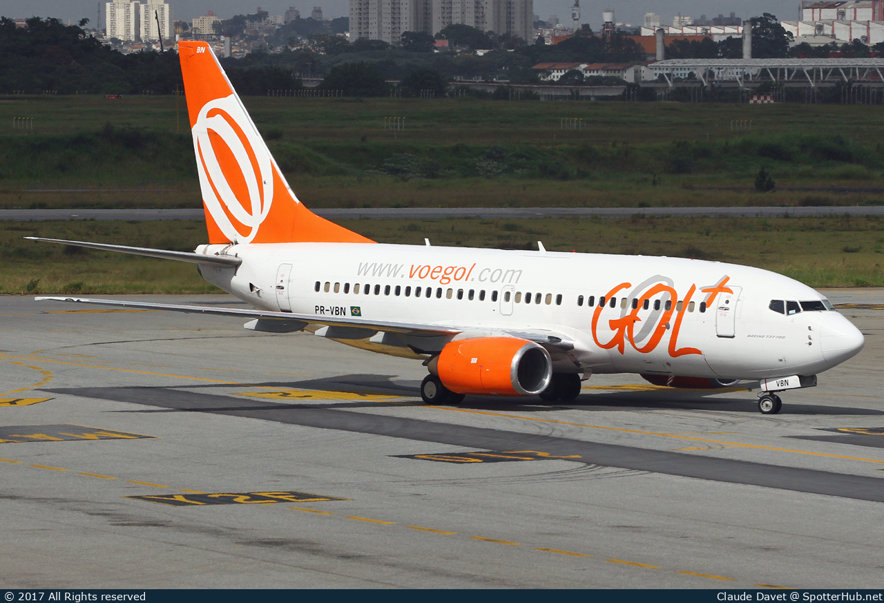 Photo of PR-VBN - Boeing 737-76N operated by GOL Linhas Aéreas