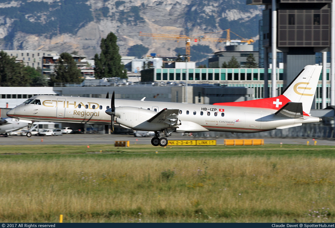 Photo of HB-IZP - Saab 2000 operated by Etihad Regional (opb Darwin Airline)