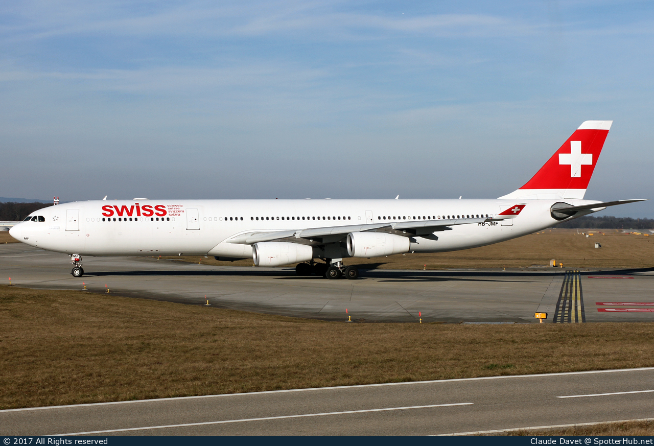 Photo of HB-JMF - Airbus A340-313 operated by Swiss International Air Lines