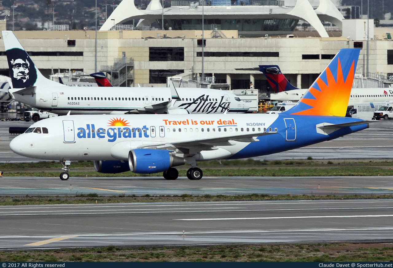 Photo of N308NV - Airbus A319-112 operated by Allegiant Air
