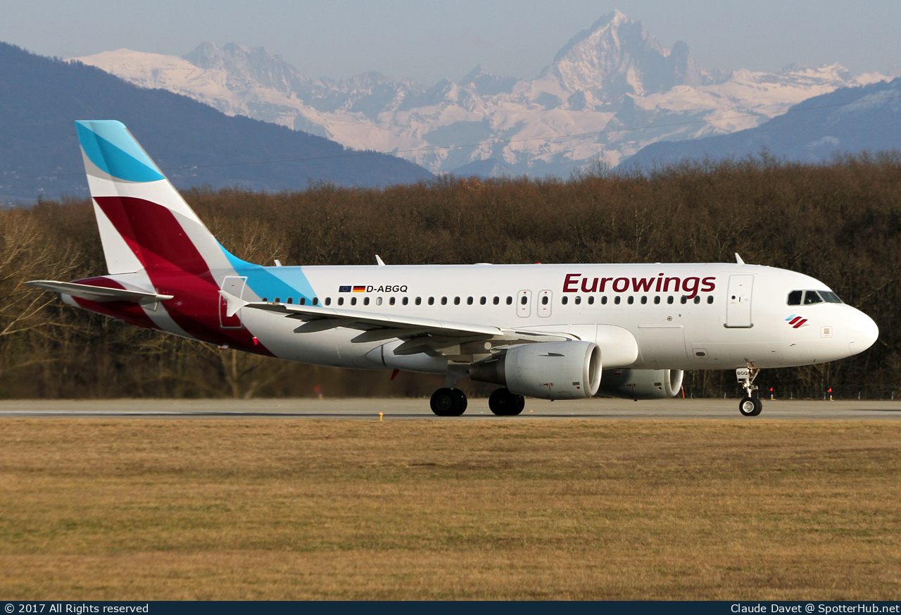 Photo of D-ABGQ - Airbus A319-112 operated by Eurowings