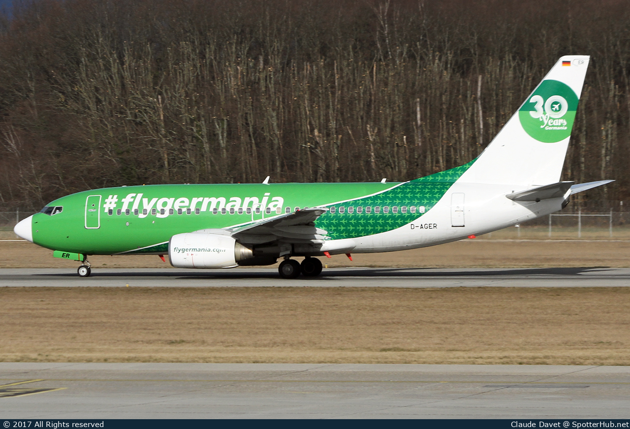 Photo of D-AGER - Boeing 737-75B operated by Germania