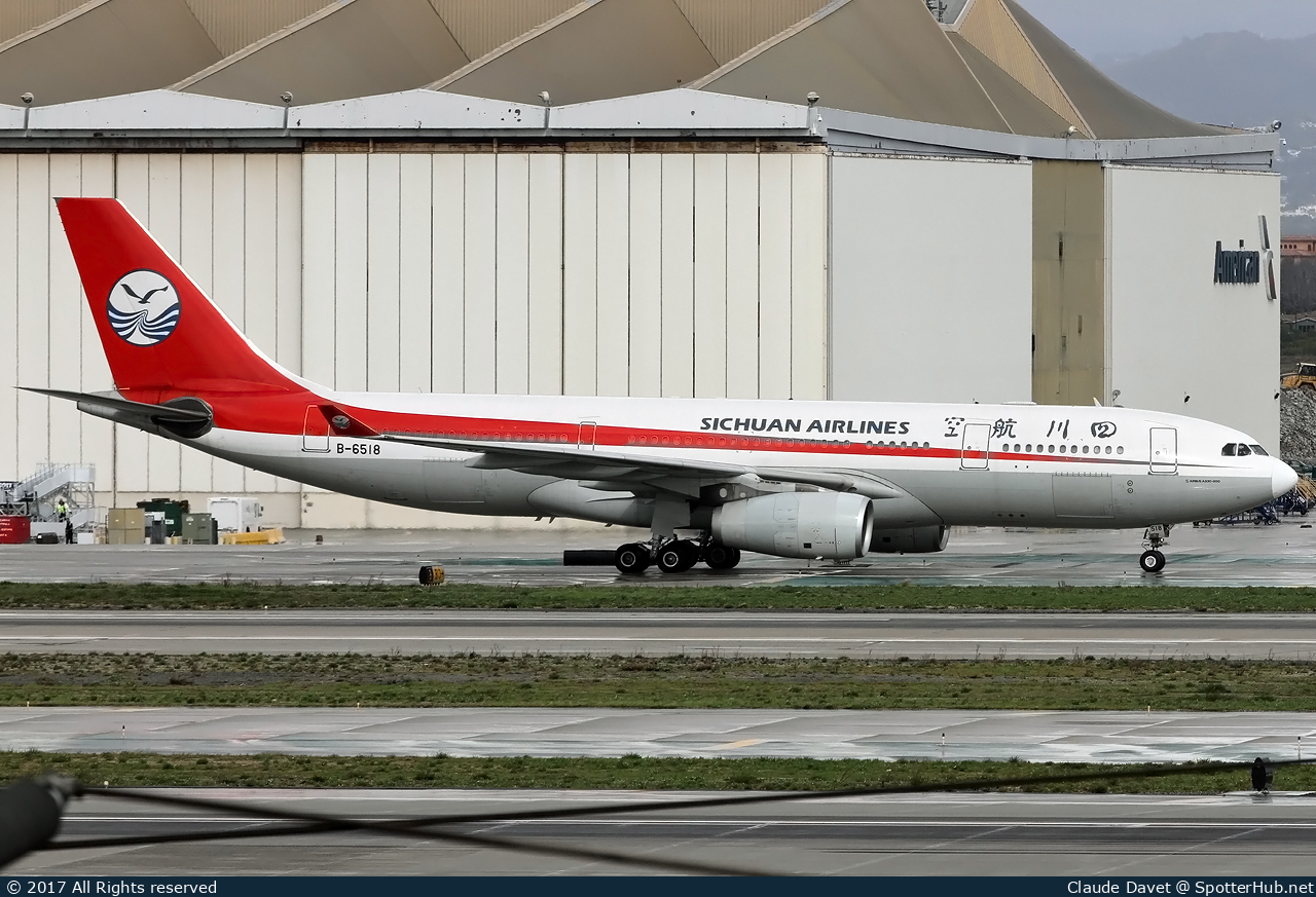 Photo of B-6518 - Airbus A330-243 operated by Sichuan Airlines