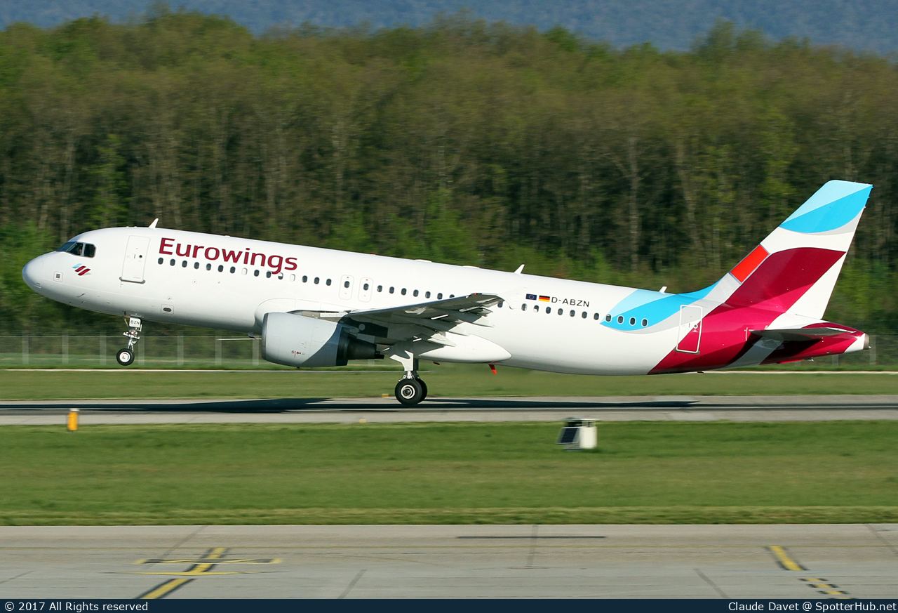Photo of D-ABZN - Airbus A320-216 operated by Eurowings