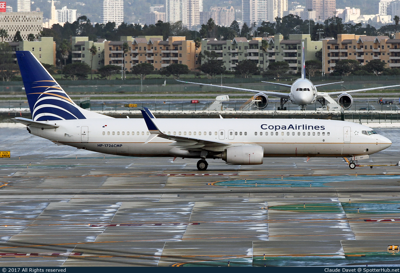 Photo of HP-1726CMP - Boeing 737-86N operated by Copa Airlines