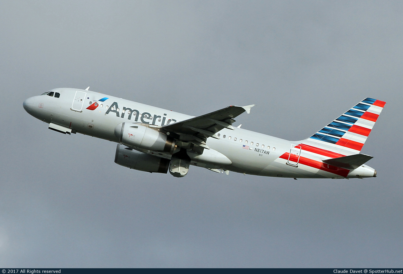 Photo of N817AW - Airbus A319-132 operated by American Airlines