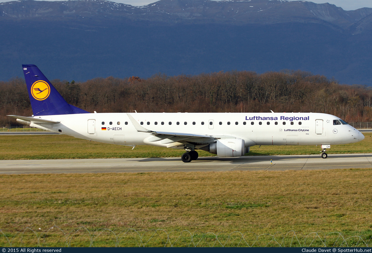 Photo of D-AECH - Embraer ERJ-190LR operated by Lufthansa CityLine