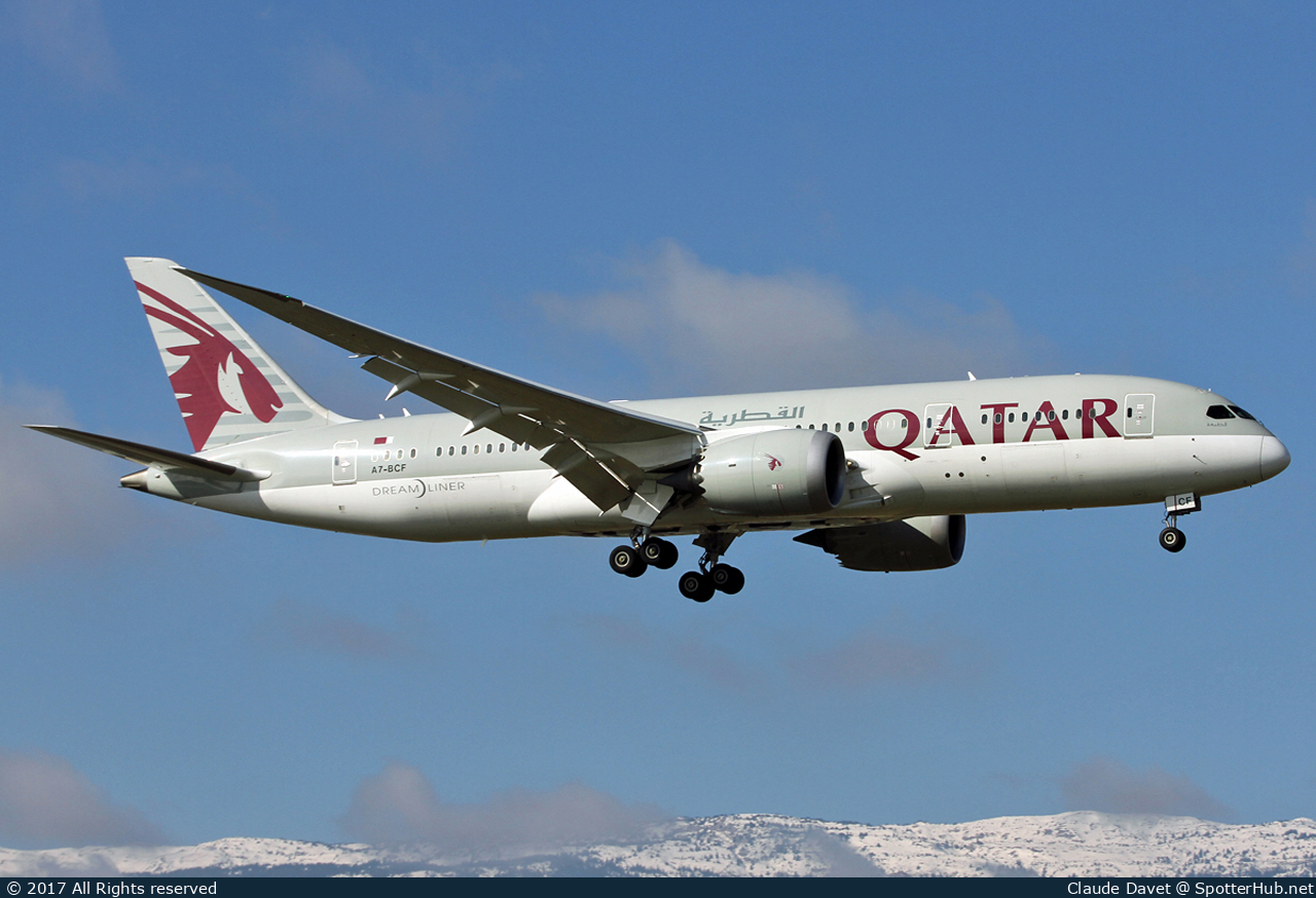 Photo of A7-BCF - Boeing 787-8 Dreamliner operated by Qatar Airways