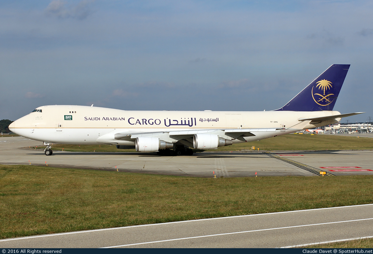 Photo of TF-AMU - Boeing 747-48EF operated by Saudi Arabian Airlines Cargo (opb Air Atlanta Icelandic)