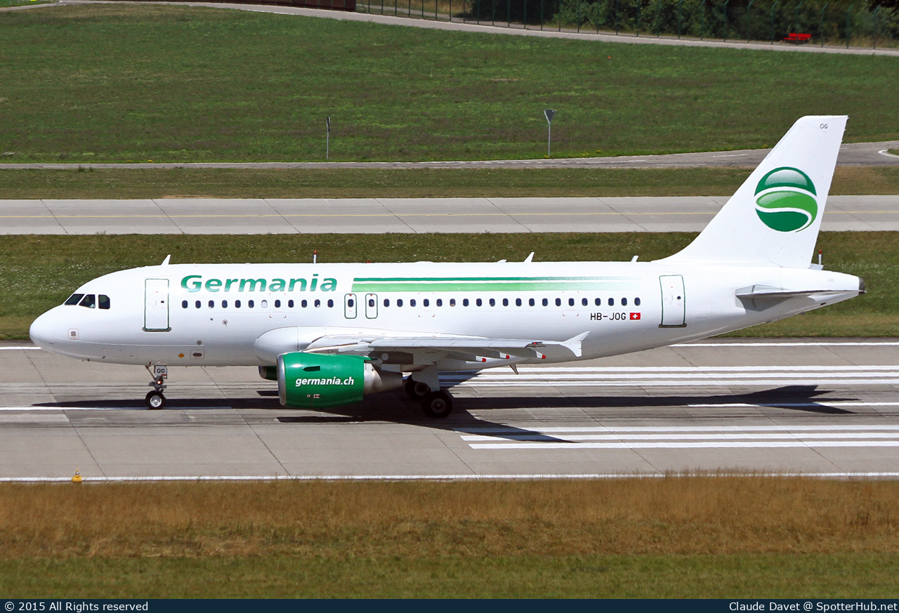 Photo of HB-JOG - Airbus A319-112 operated by Germania Flug