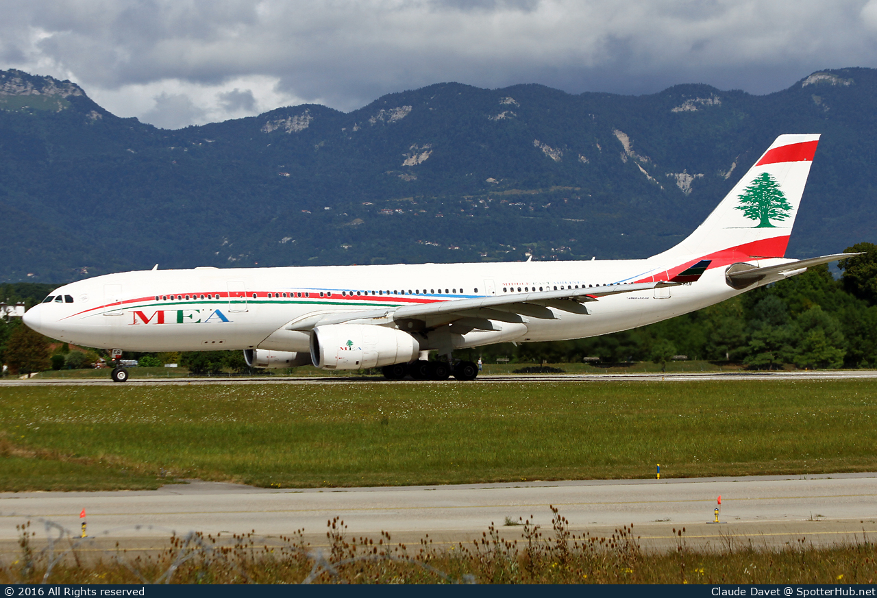 Photo of OD-MEB - Airbus A330-243 operated by MEA Middle East Airlines