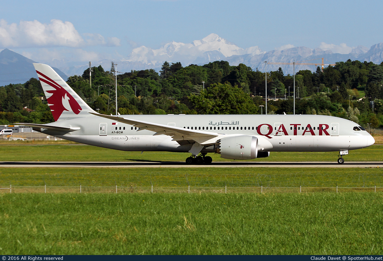 Photo of A7-BCM - Boeing 787-8 Dreamliner operated by Qatar Airways