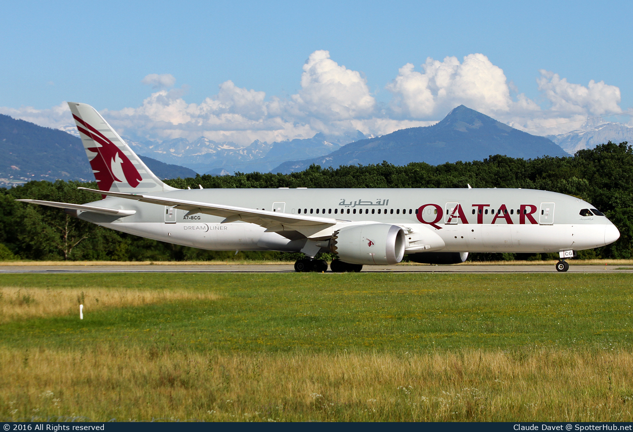 Photo of A7-BCG - Boeing 787-8 Dreamliner operated by Qatar Airways