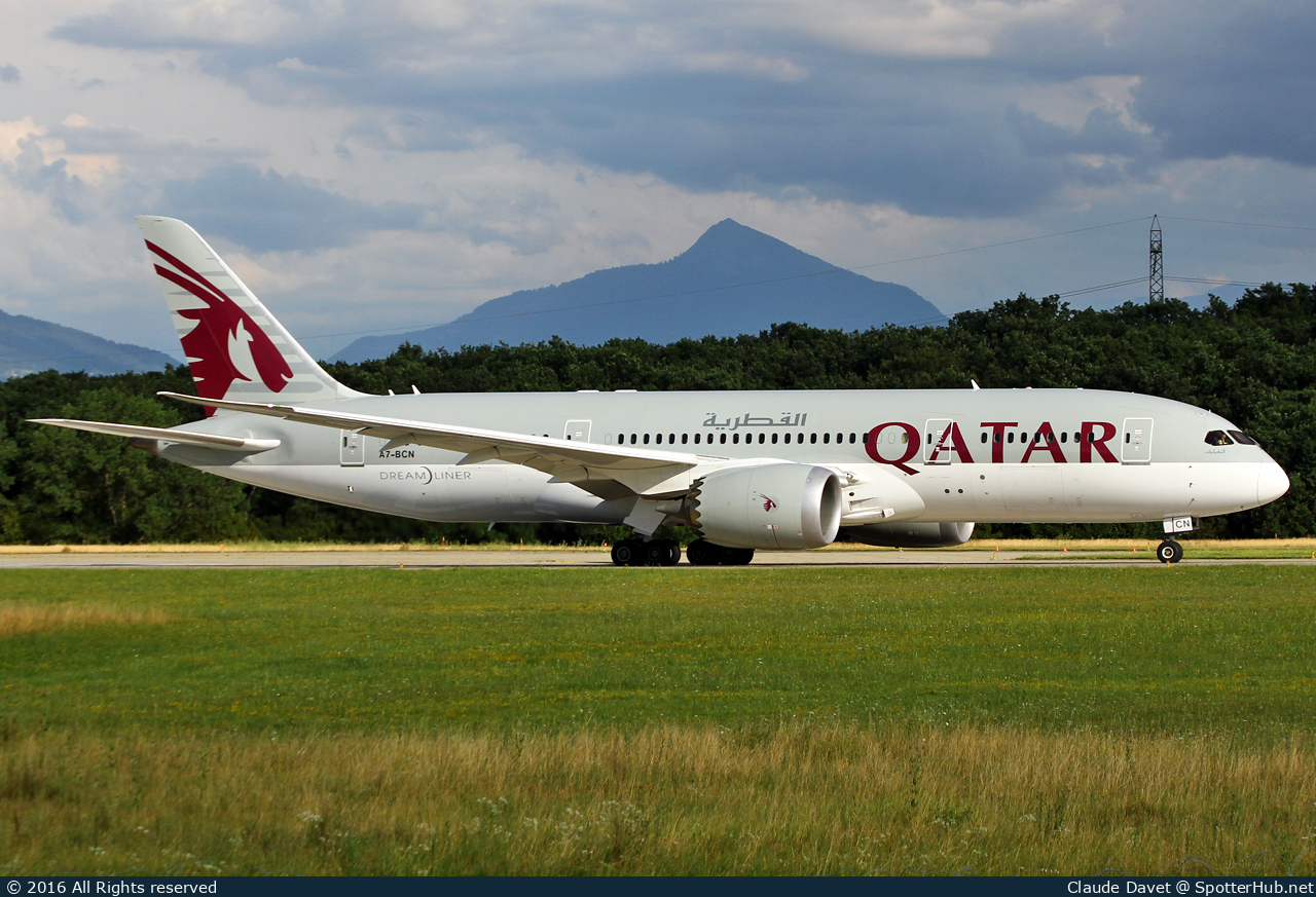 Photo of A7-BCN - Boeing 787-8 Dreamliner operated by Qatar Airways