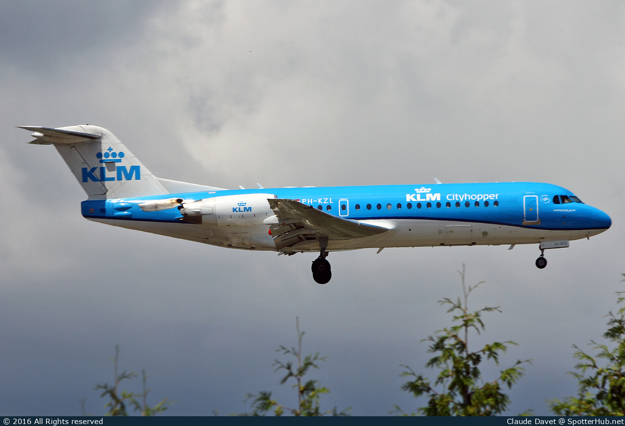 Photo of PH-KZL - Fokker 70 operated by KLM Cityhopper