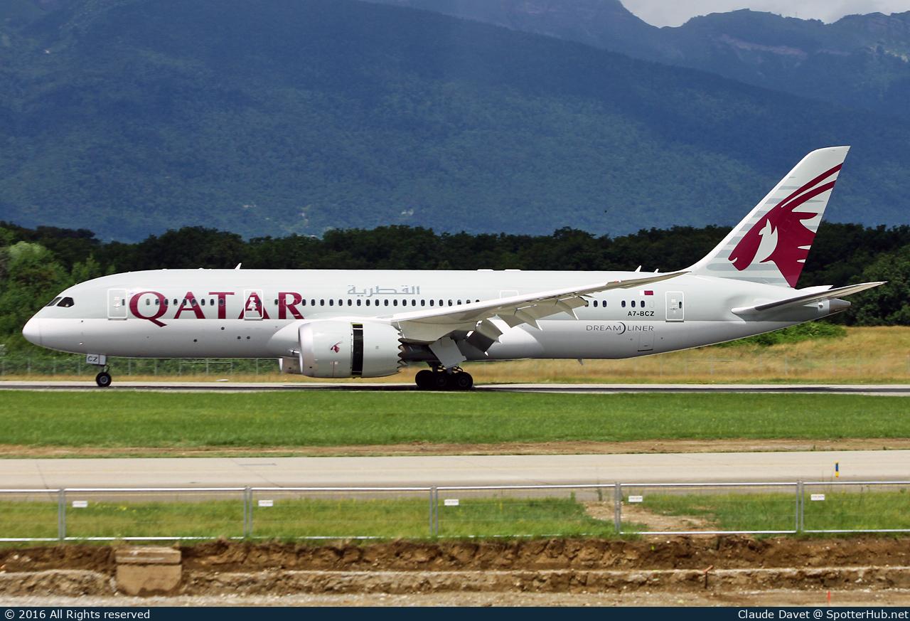 Photo of A7-BCZ - Boeing 787-8 Dreamliner operated by Qatar Airways