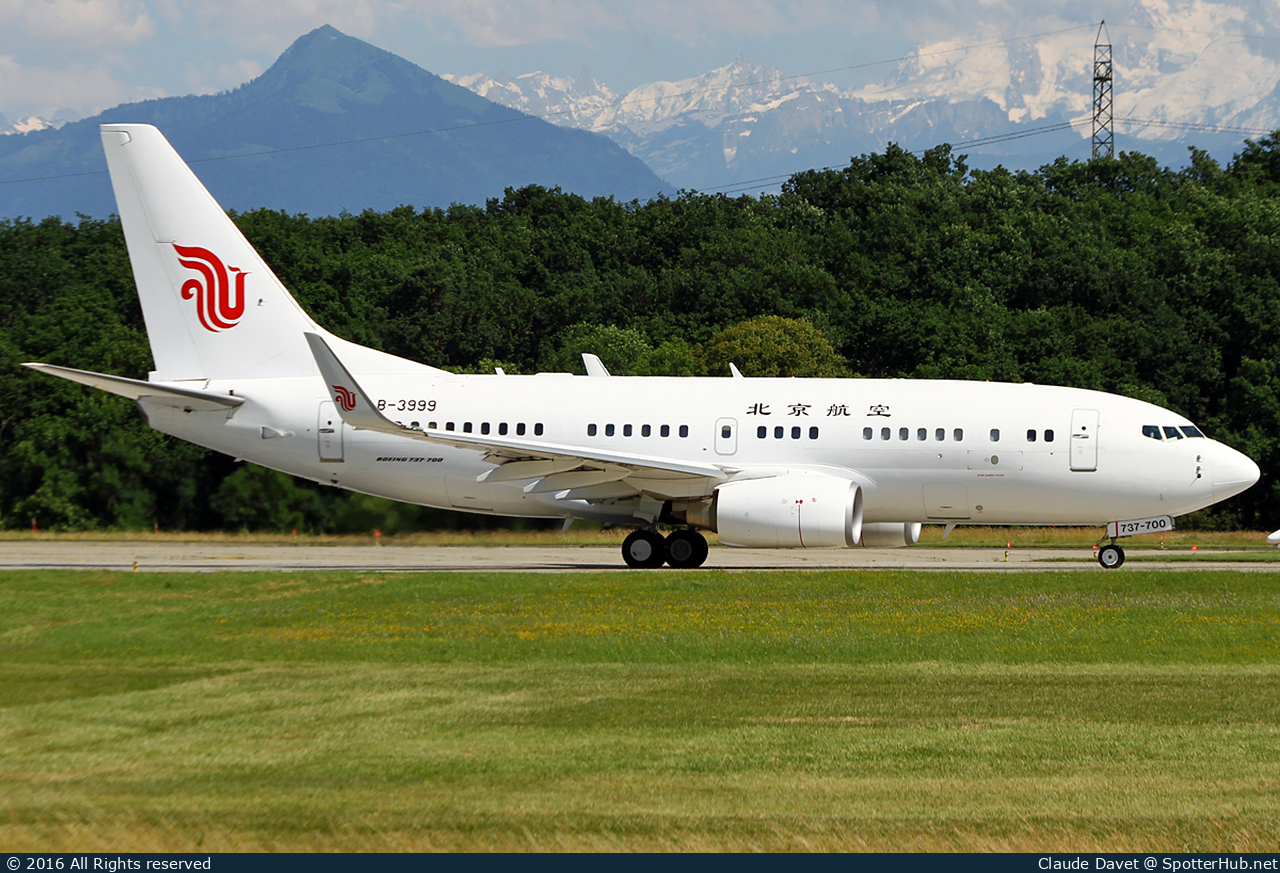 Photo of B-3999 - Boeing 737-79L(BBJ) operated by Beijing Airlines