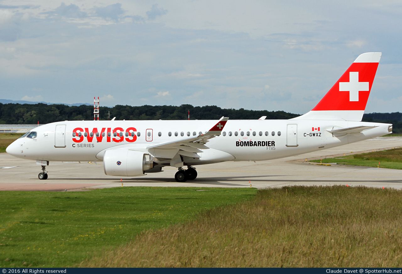 Photo of C-GWXZ - Airbus A220-100 operated by Bombardier Aerospace