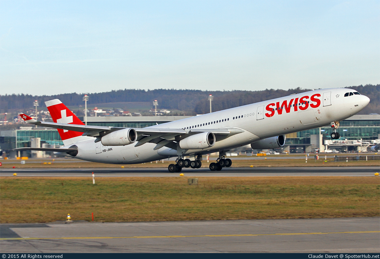 Photo of HB-JMK - Airbus A340-313 operated by Swiss International Air Lines