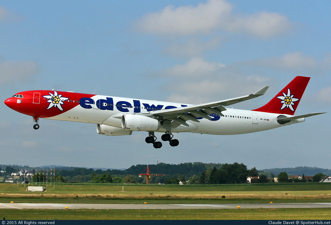 Photo of HB-JHQ - Airbus A330-343 operated by Edelweiss Air