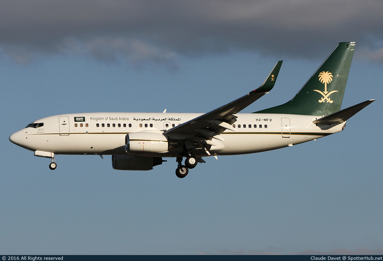 Photo of HZ-MF2 - Boeing 737-7AJ(BBJ) operated by Saudi Ministry of Finance and Economy