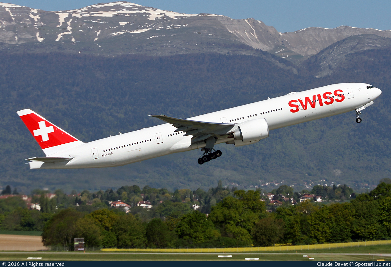 Photo of HB-JNB - Boeing 777-3DE(ER) operated by Swiss International Air Lines