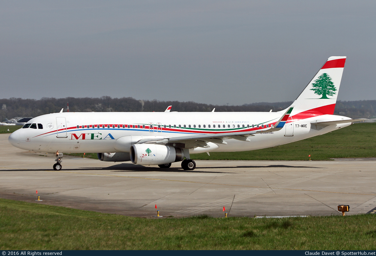 Photo of T7-MRE - Airbus A320-232 operated by MEA Middle East Airlines