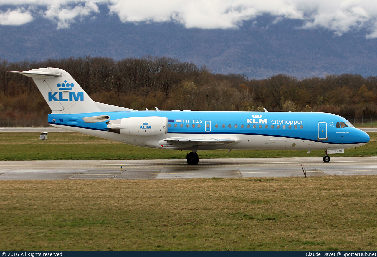 Photo of PH-KZS - Fokker 70 operated by KLM Cityhopper