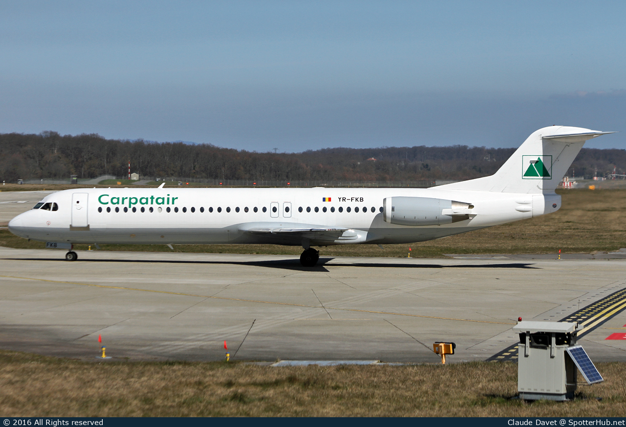 Photo of YR-FKB - Fokker 100 operated by Carpatair