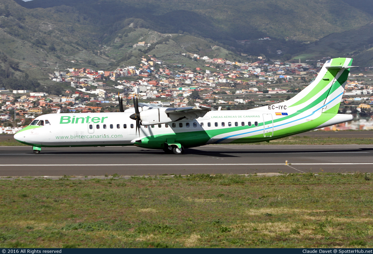 Photo of EC-IYC - ATR 72-500 operated by Binter Canarias (opb Canair)