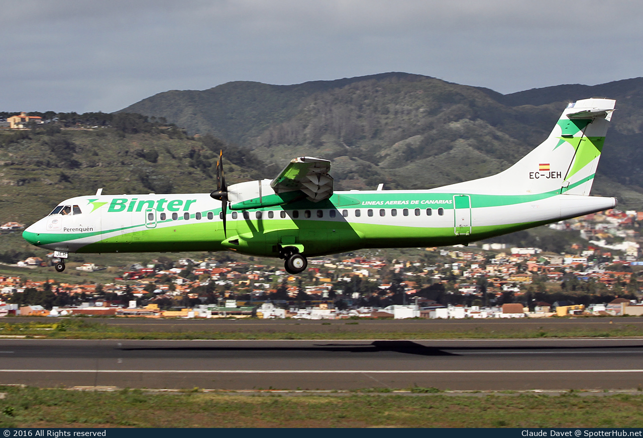 Photo of EC-JEH - ATR 72-500 operated by Binter Canarias (opb Canair)
