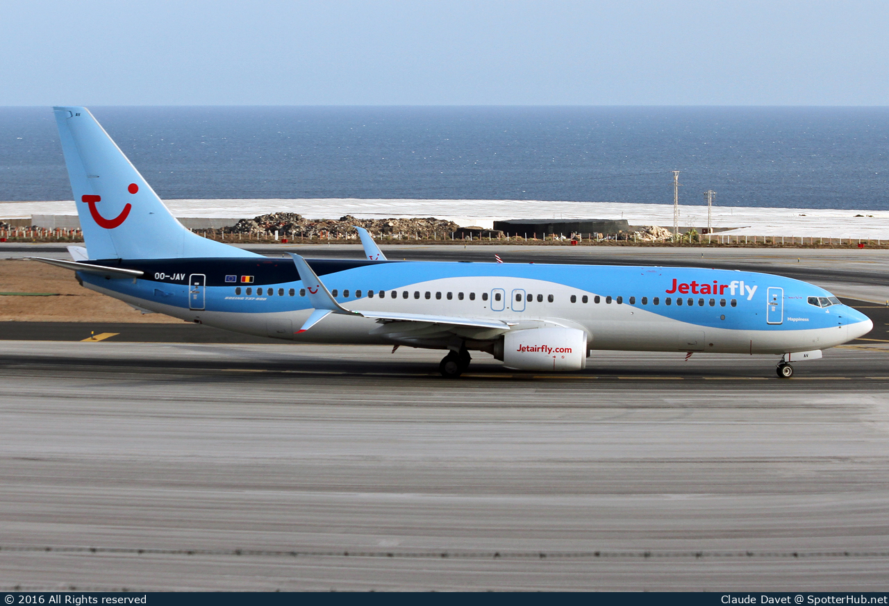 Photo of OO-JAV - Boeing 737-8K5 operated by Jetairfly