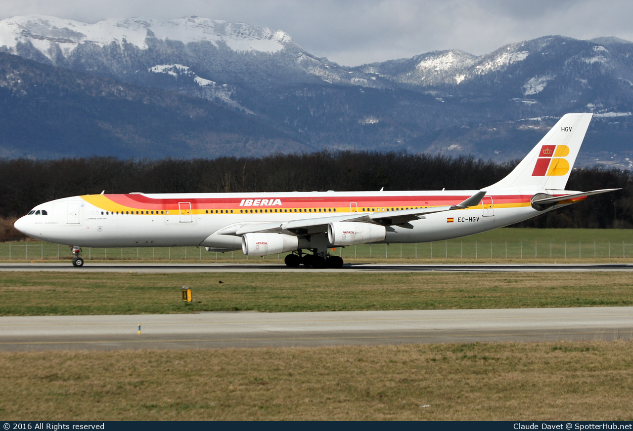 Photo of EC-HGV - Airbus A340-313 operated by Iberia