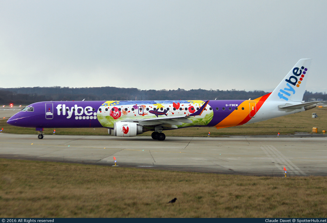 Photo of G-FBEM - Embraer ERJ-195LR operated by flybe