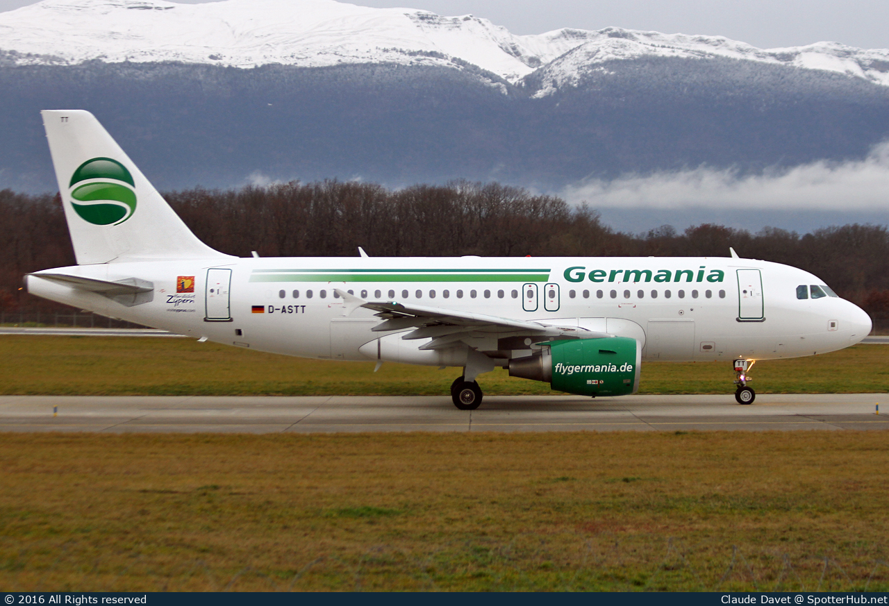 Photo of D-ASTT - Airbus A319-112 operated by Germania