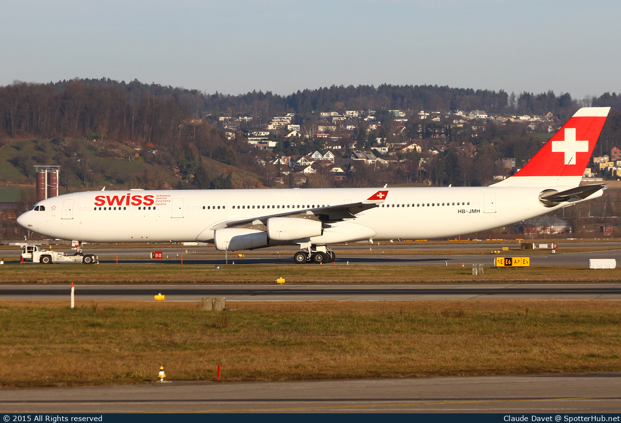 Photo of HB-JMH - Airbus A340-313 operated by Swiss International Air Lines