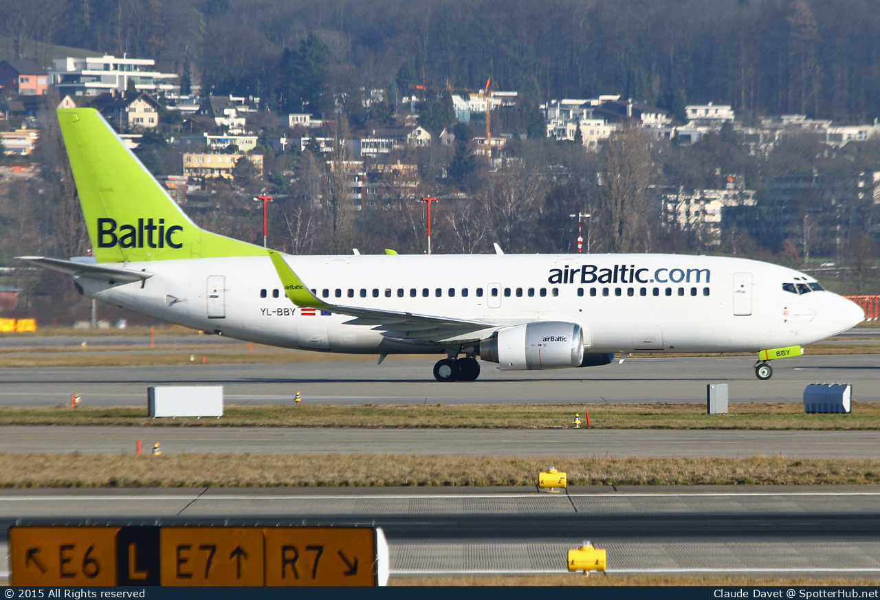 Photo of YL-BBY - Boeing 737-36Q operated by airBaltic