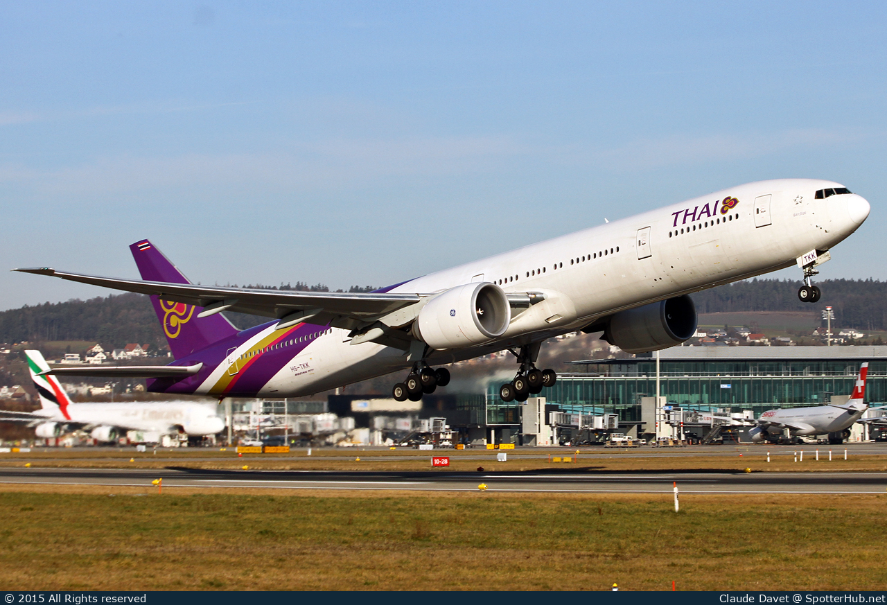 Photo of HS-TKK - Boeing 777-3AL(ER) operated by Thai Airways International