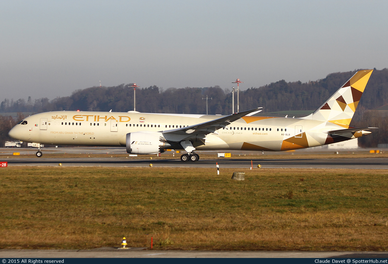 Photo of A6-BLB - Boeing 787-9 Dreamliner operated by Etihad Airways