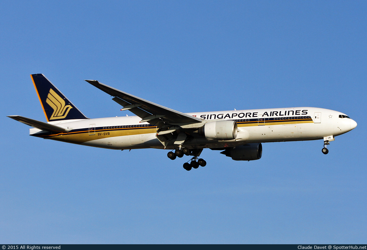 Photo of 9V-SVB - Boeing 777-212(ER) operated by Singapore Airlines