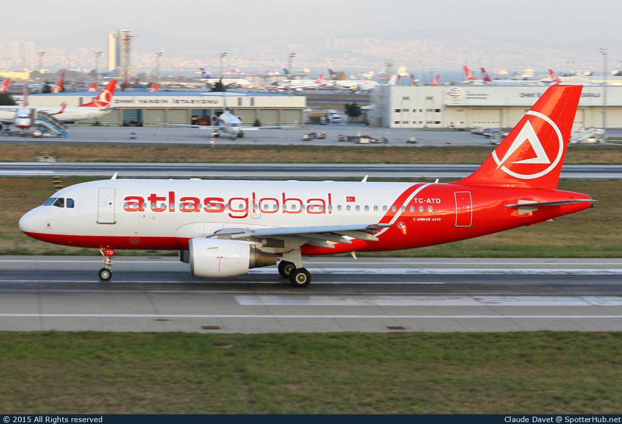 Photo of TC-ATD - Airbus A319-112 operated by AtlasGlobal