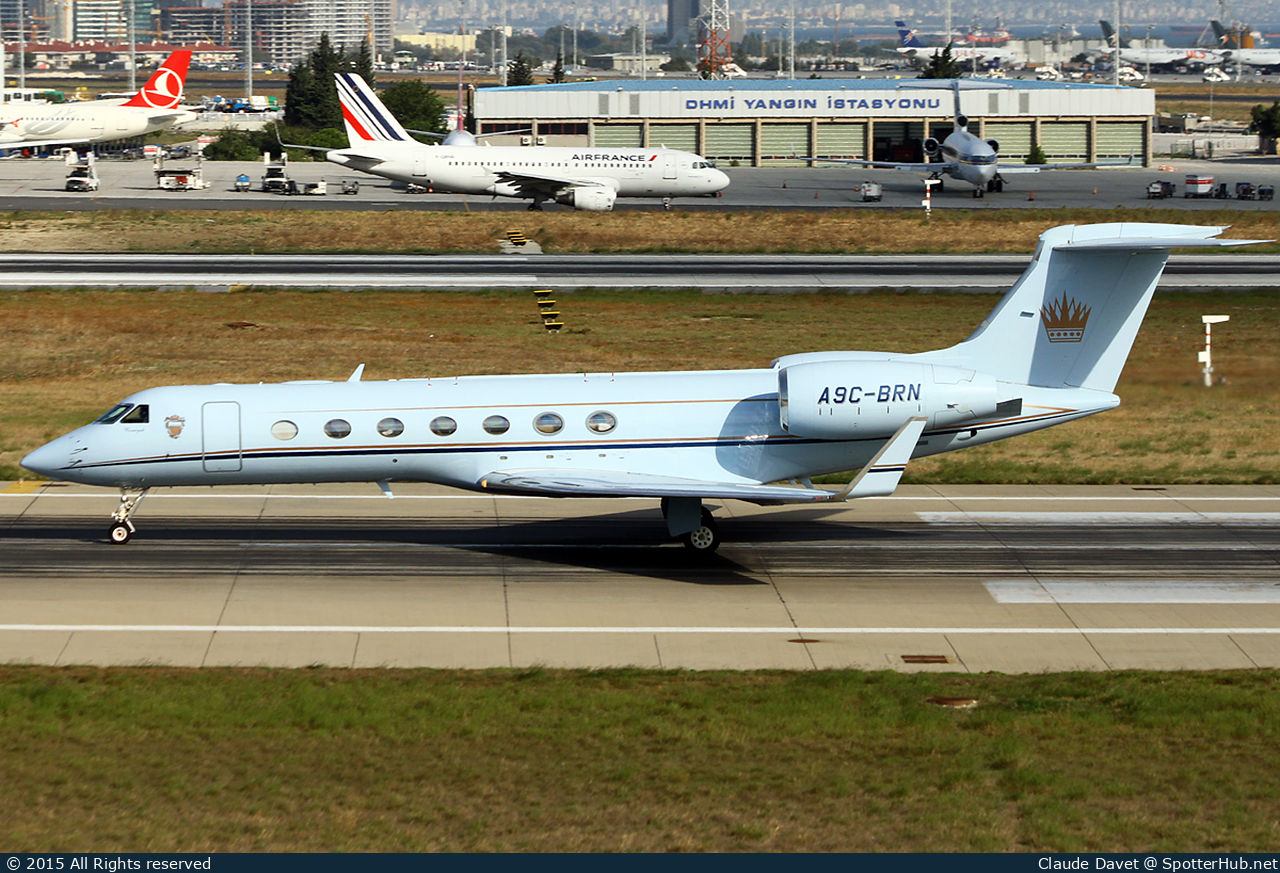 Photo of A9C-BRN - Gulfstream GV-SP (G550) operated by Bahrain Royal Flight