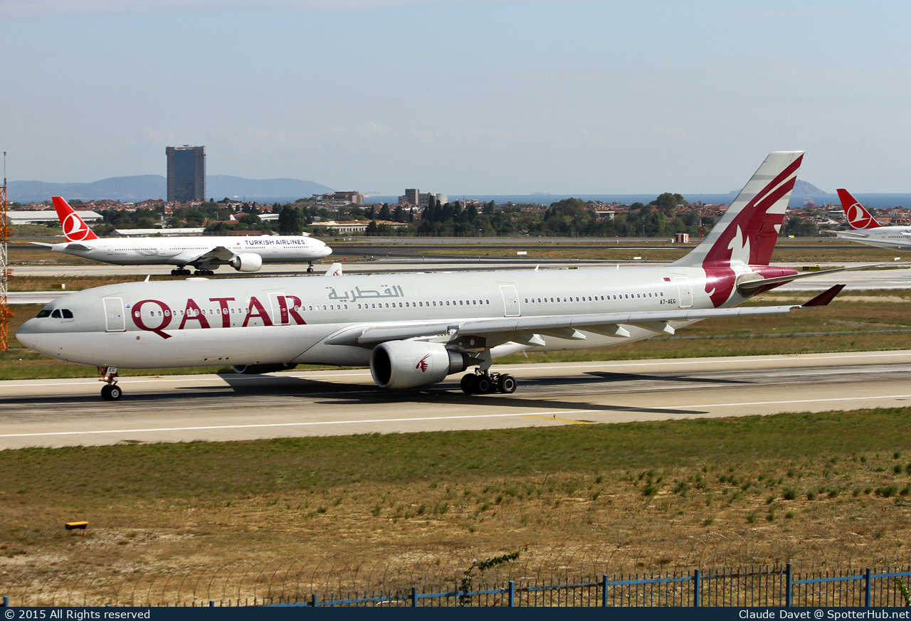 Photo of A7-AEG - Airbus A330-302 operated by Qatar Airways