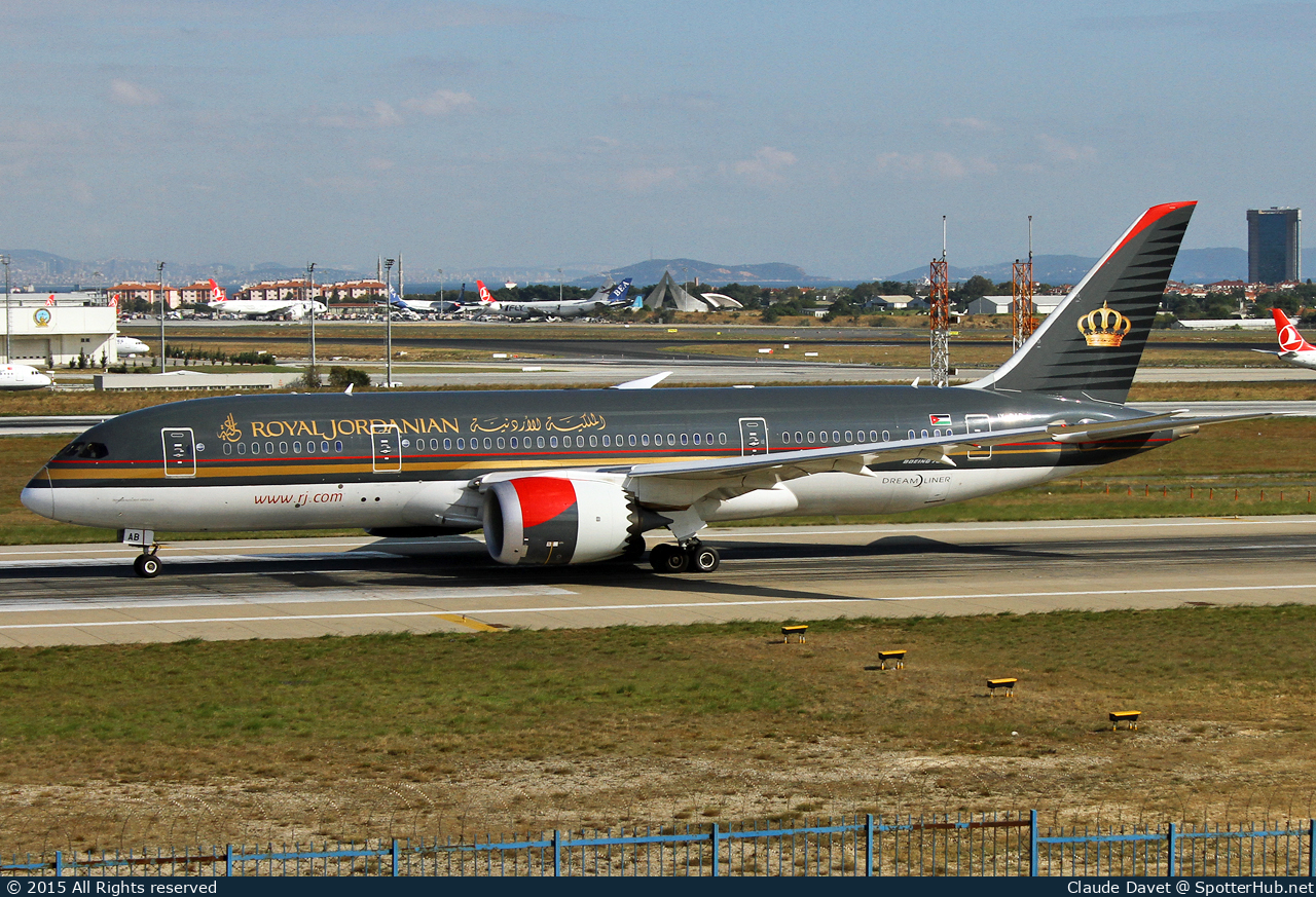 Photo of JY-BAB - Boeing 787-8 Dreamliner operated by Royal Jordanian Airlines