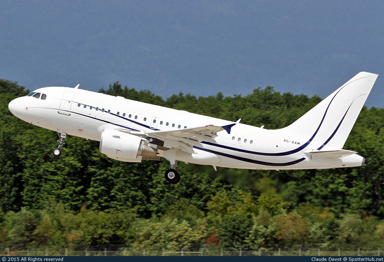 Photo of A6-AAM - Airbus A318-112(CJ) Elite operated by Gama Aviation FZC