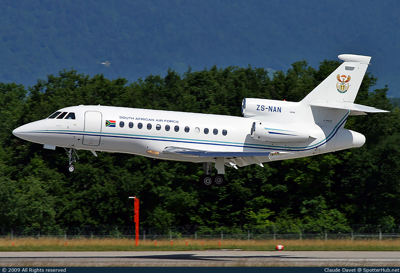 Photo of ZS-NAN - Dassault Falcon 900 operated by South African Air Force