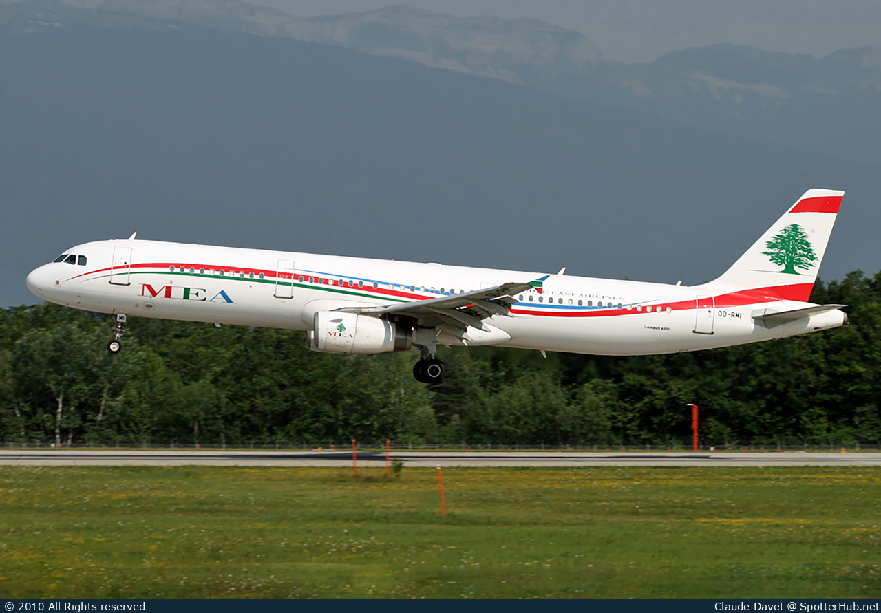 Photo of OD-RMI - Airbus A321-231 operated by MEA Middle East Airlines
