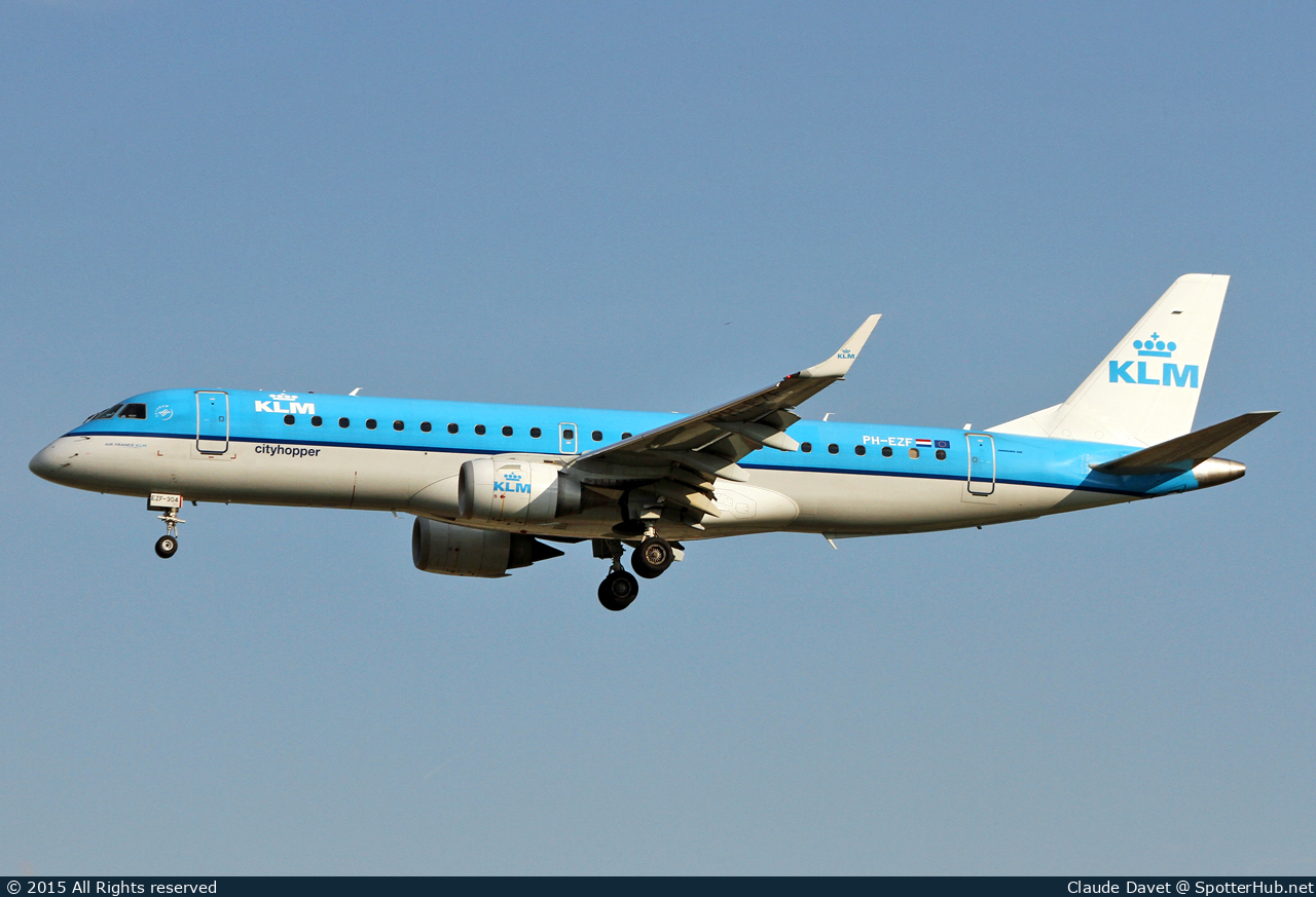 Photo of PH-EZF - Embraer ERJ-190STD operated by KLM Cityhopper